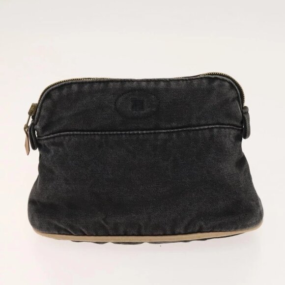 HERMES Bolide Pouch Canvas 2Set Black Auth - Picture 3 of 15
